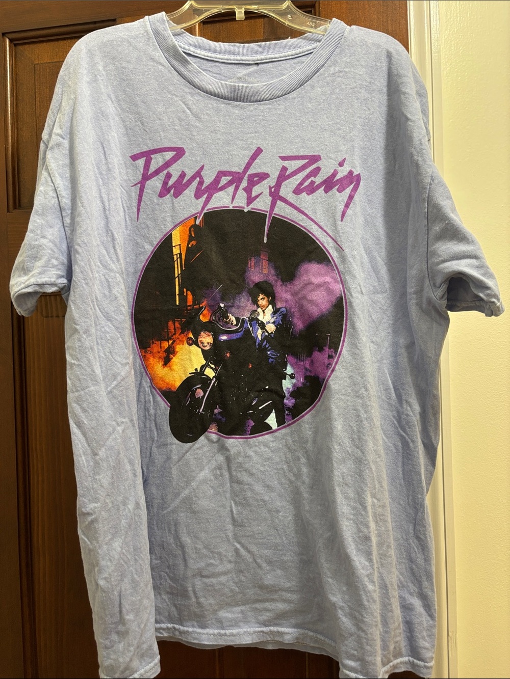 Purple Rain Prince Graphic Cotton T-Shirt Size L
